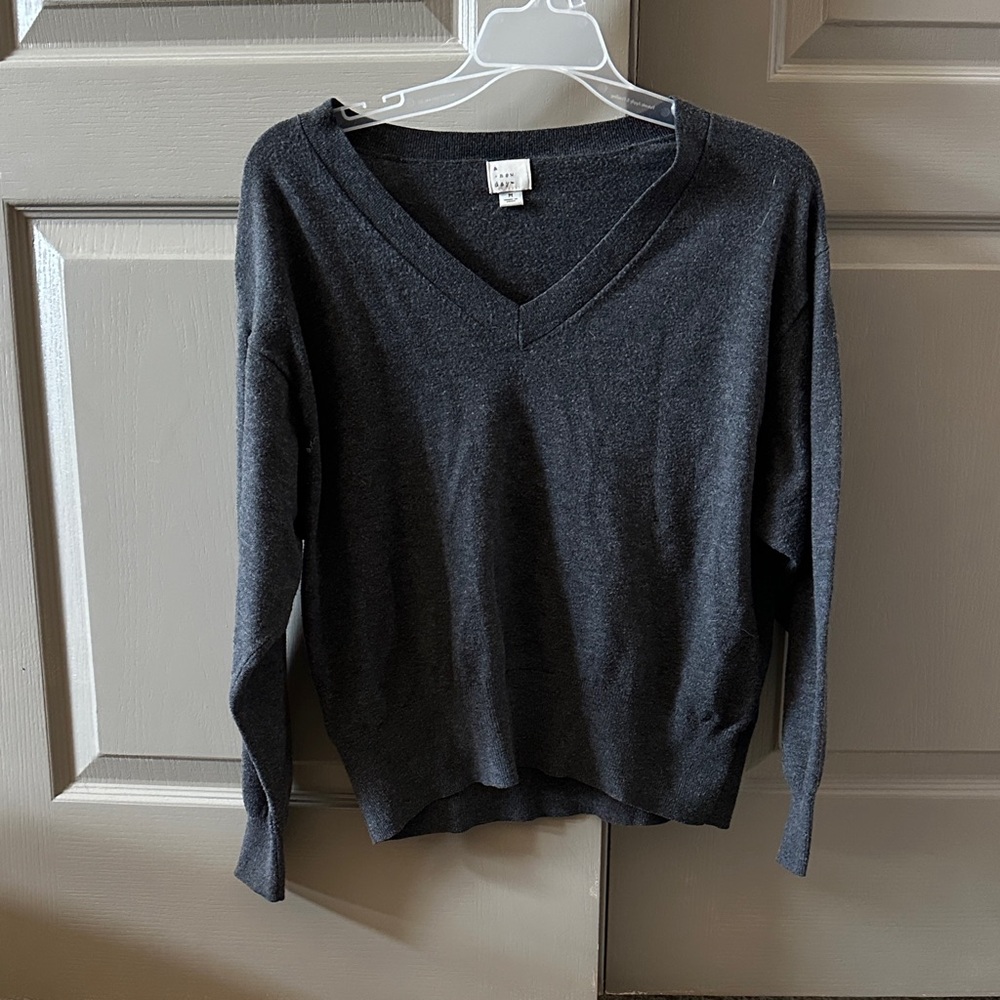 a new day women’s V-Neck Sweater - Charcoal